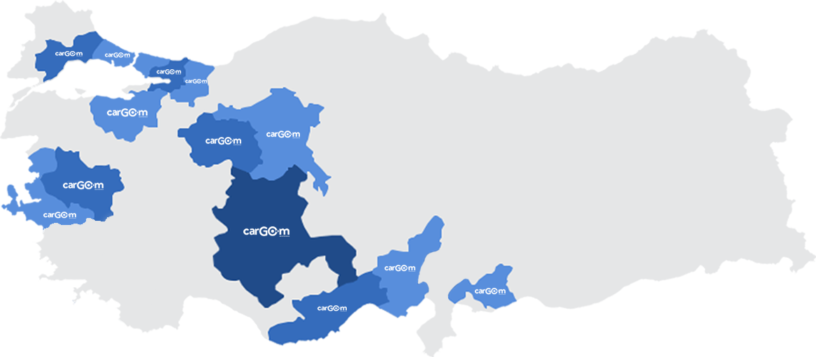 Cargom Express hizmet ağı haritası